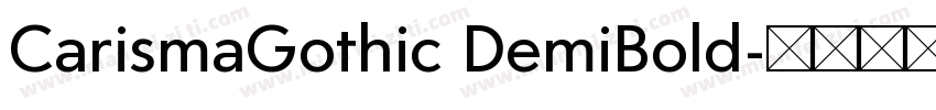 CarismaGothic DemiBold字体转换